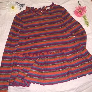 Altar’d State Striped Colorful Blouse